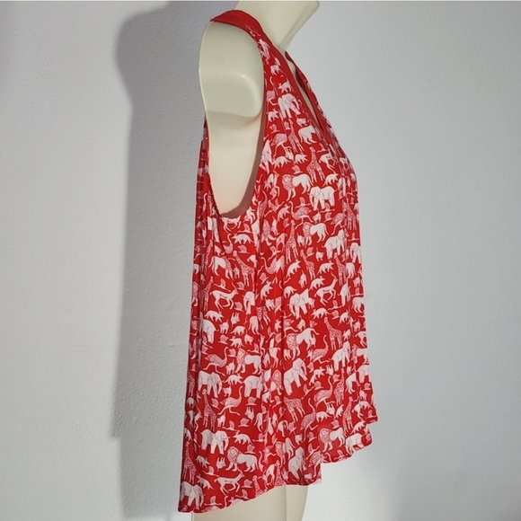 Maeve By Anthropoligie Safari Top Red Size 4 - Picture 7 of 13
